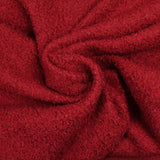 Lainage bouclette envers polaire rouge