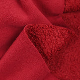 Lainage bouclette envers polaire rouge