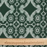 Forest green Bohemian polyester lace