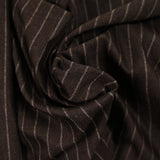 Flanelle de laine mélangée rayée marron