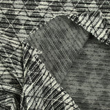 Coton et viscose fantaisie Anys losange noir et blanc