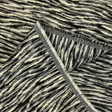 Jacquard de polycoton irisé fantaisie noir et écru