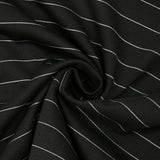 Maille Milano polyviscose rayure 23 mm fond noir