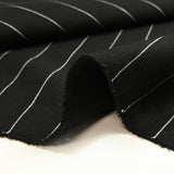 Maille Milano polyviscose rayure 23 mm fond noir