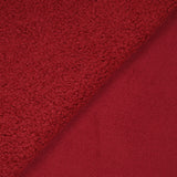 Lainage bouclette envers polaire rouge