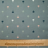 Fondo de ratón gris de algodón con estampado de palma