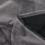 Velours de coton côtelé grosses côtes 3 mm gris