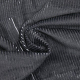 Cotton corduroy coarse rib 6 mm dark gray white background