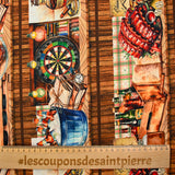Madera de salón estampada de algodón