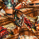 Madera de salón estampada de algodón
