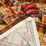 Madera de salón estampada de algodón