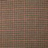 Drap de laine mélangée pied-de-poule marron et rouille fond beige
