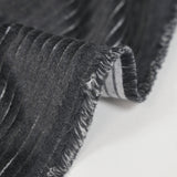 Cotton corduroy coarse rib 6 mm dark gray white background