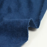 Jersey de coton éponge fin bleu