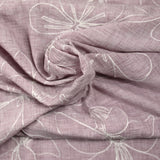 Toile brodée Ariel parme