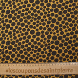 Crêpe viscose et soie imprimé pois fond ocre
