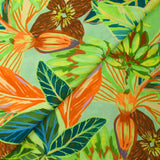 Jungle print viscose crepe in green design