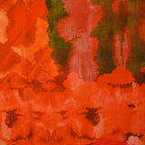 Viscose tissée imprimée brume orange et kaki