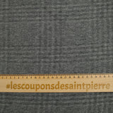 Laine mohair à carreaux gris