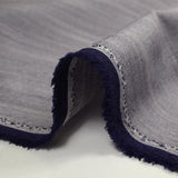 Chambray flameado de poliviscosa azul marino