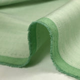 Chambray flameado de poliviscosa verde