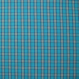 Coton chemise à carreaux fond turquoise