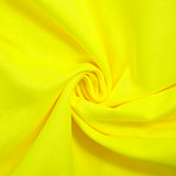 Jersey de polyester envers polaire jaune fluo