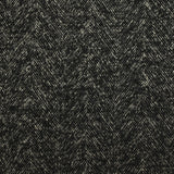 Laine mélangée bouclettes chevrons 85mm noir et écru