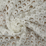 Guipure de coton plume de paon blanc cassé
