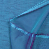 100% silk muslin plain blue changing purple