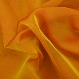 100% silk muslin plain saffron changing red