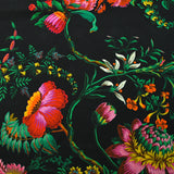 Maille de viscose satinée imprimée Beverly Hills fond noir