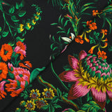 Maille de viscose satinée imprimée Beverly Hills fond noir