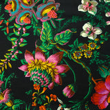 Maille de viscose satinée imprimée Beverly Hills fond noir
