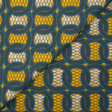 Coton imprimé ethnique Limmen fond jaune