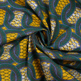 Coton imprimé ethnique Limmen fond jaune