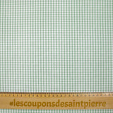 Coton Vichy 3mm vert jade