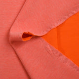Jersey de polyester rayé orange chiné envers piqué orange fluo