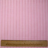 Cotton linen striped gold Lurex baby pink background