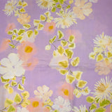 Tencel imprimé botanique fond lilas