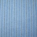 Cotton linen striped golden Lurex sky blue background