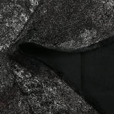 Jersey de velours ras impression argentée fond noir