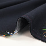 Viscose imprimée oiseaux de paradis fond bleu nuit
