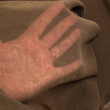 Mousseline crinkle polyester marron