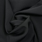 Jersey de viscose côtelé bord-côte Lucie noir