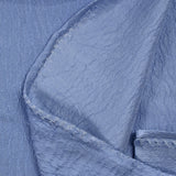 100% Soie froissée bleu bleuet