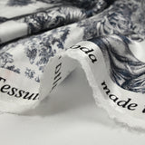 Silk satin printed in the white background jungle