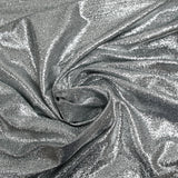 Maille viscose lurex argent fond gris