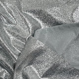 Maille viscose lurex argent fond gris