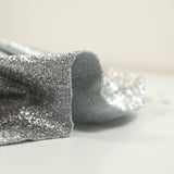 Maille viscose lurex argent fond gris